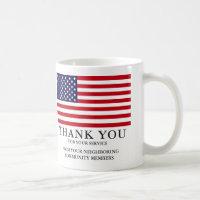 American Flag Custom Text Thank You