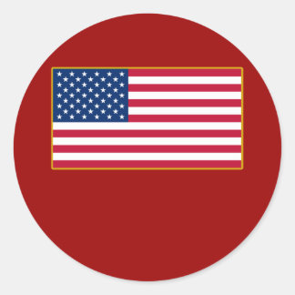 American Flag Customisable Products Classic Round Sticker