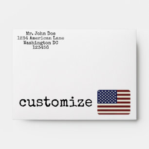 American Flag Customizable Envelope