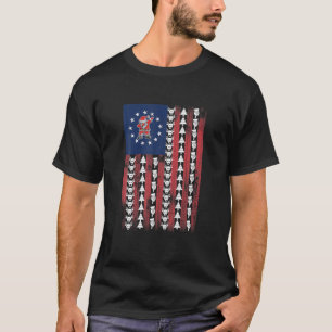 American Flag Dabbing Santa Christmas T-Shirt
