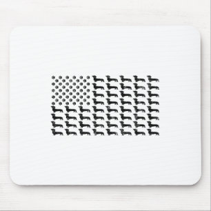 American Flag Dachshund Dog Paw Lover Patriotic 4t Mouse Pad