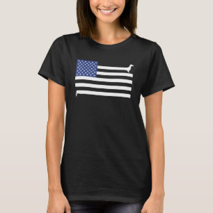 American Flag Dachshund Patriotic Dachshund Doxie T-Shirt