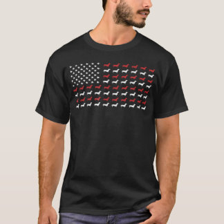 American Flag Dachshund Patriotic Dachshund Doxie T-Shirt
