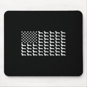 American Flag Dachshund Patriotic Dog Dad Mum 4th Mouse Pad