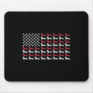 American Flag Dachshund Patriotic Dog Men Women 4t Mouse Pad
