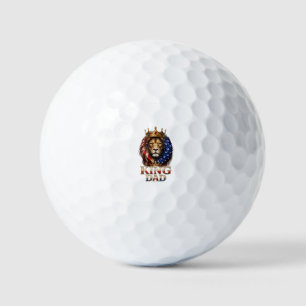 American Flag Dad Lion Golf Balls