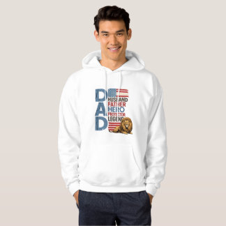 American flag Dad Lion Patriotic  Hoodie