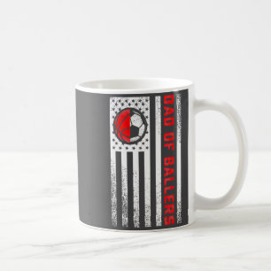 American Flag Dad Of Ballers Basketball Soccer Dau Coffee Mug