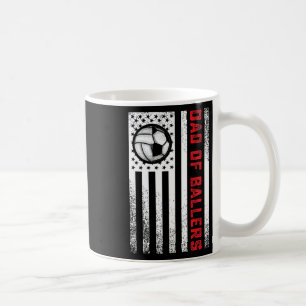 American Flag Dad Of Byllers Volleybyll Soccer Dau Coffee Mug
