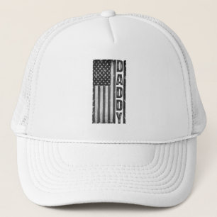 AMERICAN FLAG, DADDY, FATHERS DAY, PATRIOTIC GIFT  TRUCKER HAT
