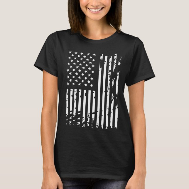 American Flag DayRotcho Distressed USA Flag for US T-Shirt (Front)