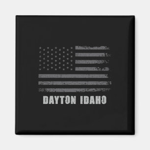 American Flag Dayton, Idaho Usa Patriotic Souvenir Magnet