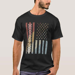 American Flag December 2000 Birthday Gift Retro US T-Shirt