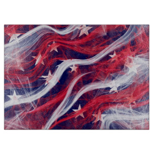American Flag Decorative Glass Cutting Board