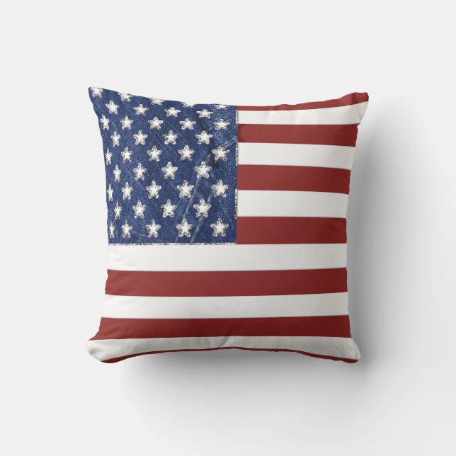 American Flag Decorative Pillow (Front)