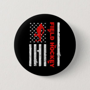 American Flag Defender Goalkeeper Scoring Field Ho 6 Cm Round Badge