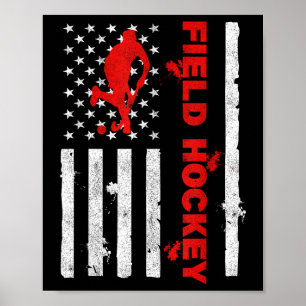 American Flag Defender Goalkeeper Scoring Field Ho Poster