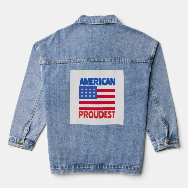 American Flag  Denim Jacket (Back)