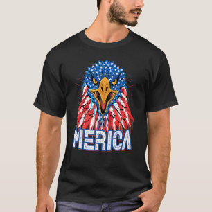 American Flag Design Bald Eagle Mullet 4th Of July T-Shirt