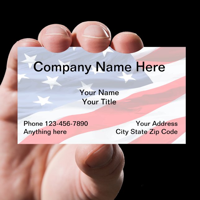 American Flag Design Business Card (Creator Uploaded)