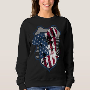 American Flag Design  Patriotic Usa Welder Gift Sweatshirt