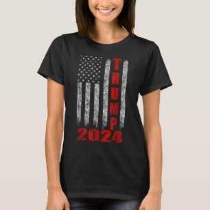 American Flag Design Trump 2024 T-Shirt