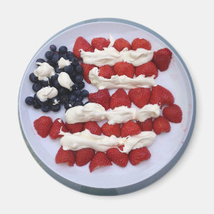 American Flag Dessert Magnet