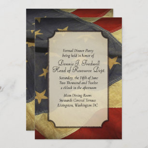 American Flag Dinner Party Invitation