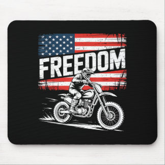 American Flag Dirt Bike Motocross Mouse Pad