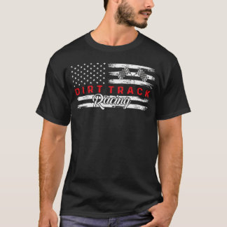 American Flag Dirtrack Racing Car Bike Driver boy T-Shirt