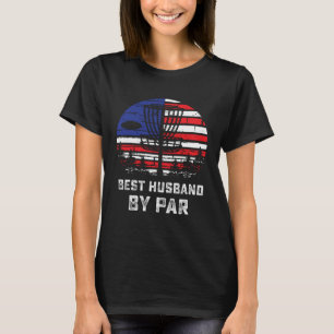 American Flag Disc Golf Husband Patriotic Disc Gol T-Shirt