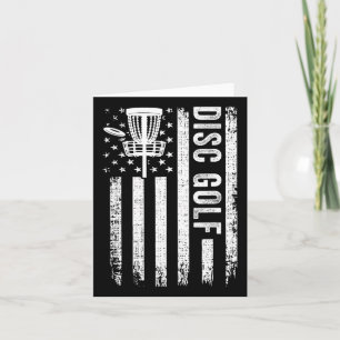 American Flag Disc Golf Players Flying Disc Golfer Card