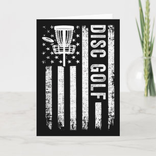 American Flag Disc Golf Players Flying Disc Golfer Card