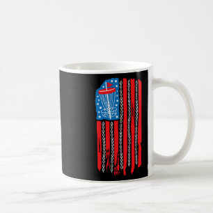 American Flag Disc Golf Sket Chain 4th Of July Men Coffee Mug
