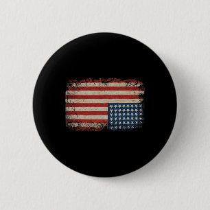 American Flag Distress Upside Down United States U 6 Cm Round Badge