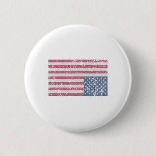 American Flag Distress Upside Down United States U 6 Cm Round Badge