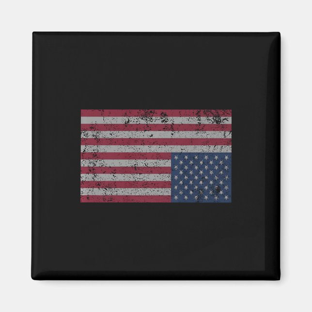 American Flag Distress Upside Down United States U Magnet (Front)