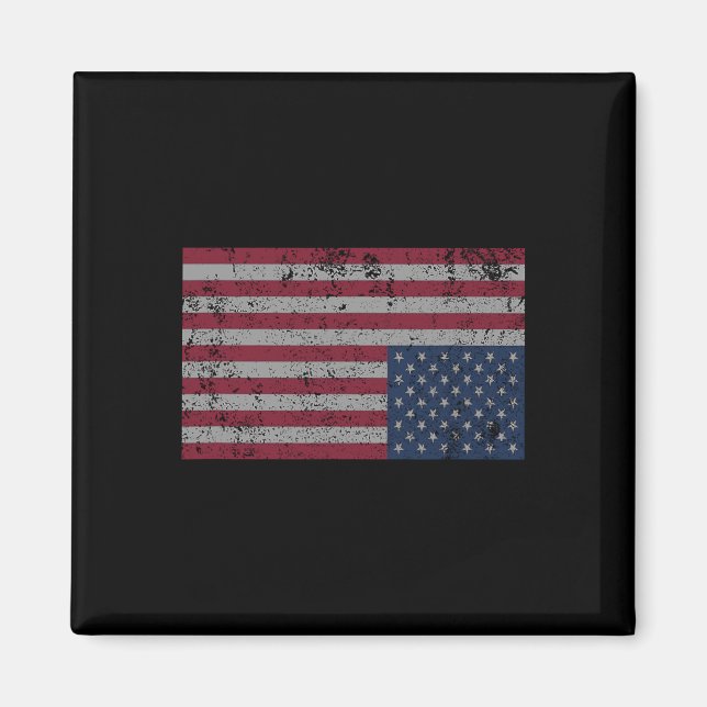 American Flag Distress Upside Down United States U Magnet (Front)