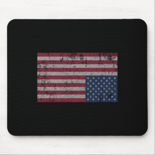 American Flag Distress Upside Down United States U Mouse Pad