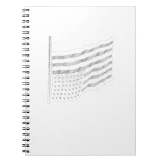 American Flag Distress Upside Down United States U Notebook