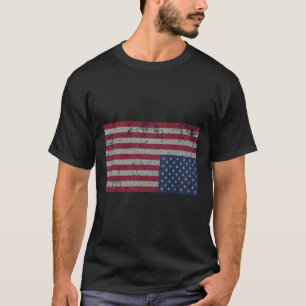 American Flag Distress Upside Down United States U T-Shirt