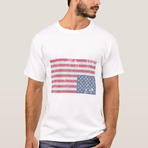 American Flag Distress Upside Down United States U T-Shirt