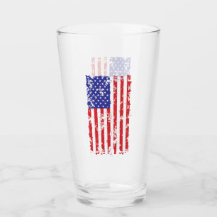American Flag distressed Glass