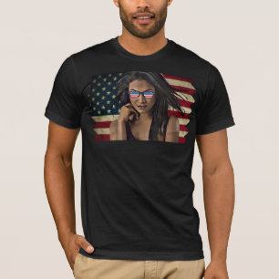 American Flag Distressed  T-Shirt