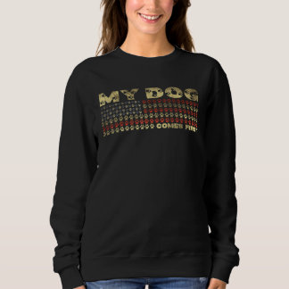 American Flag Dog Paw Patriotic Dog Quote 1 Sweatshirt