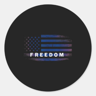 American Flag Dom  Classic Round Sticker