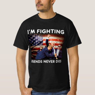 American Flag Donald Trump Fighting Lover Support T-Shirt