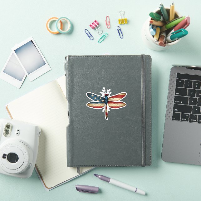 American Flag Dragonfly Patriotic 4th of July Red  (iPad Cover)