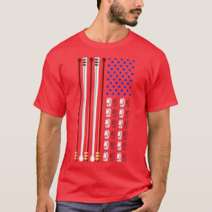 American Flag Drumsticks Drums Drummer T-Shirt