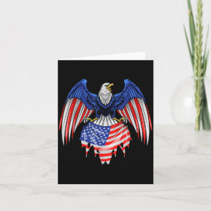 American Flag Eagle 4th Of July Independence Day Card
